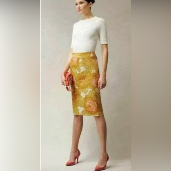 NWT Talbots Woman Floral Woven Textured Pencil Skirt - Picture 5 of 11